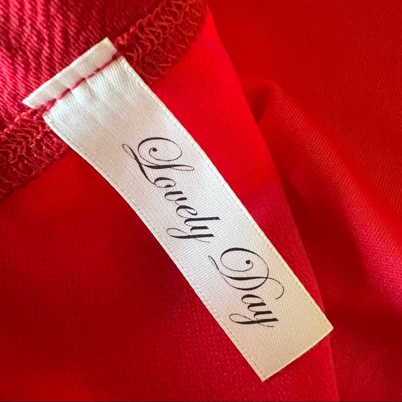 Lovely Day Elegant Red Strapless Dress - Picture 4 of 5